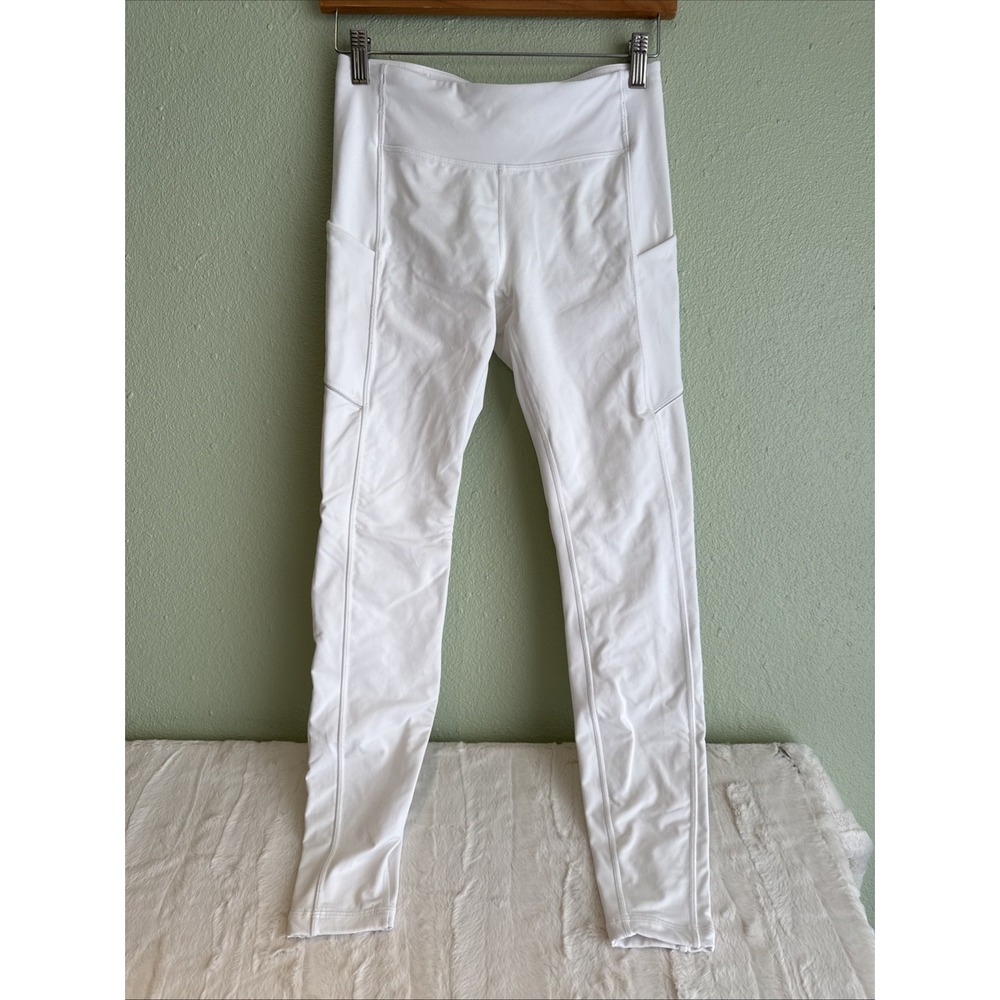 Lululemon White Leggings Luxury Workout, Casual Mommy, Athleisure Size 6